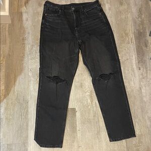 American Eagle Outfitters Black Distressed Women's Jeans strigid